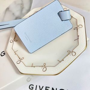 Givenchy Baby Blue Leather Bag Charm/Luggage Tag